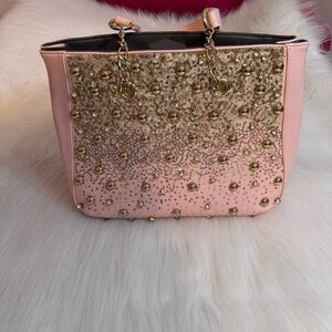 Women’s Pink Rhinestone Studded Handbag